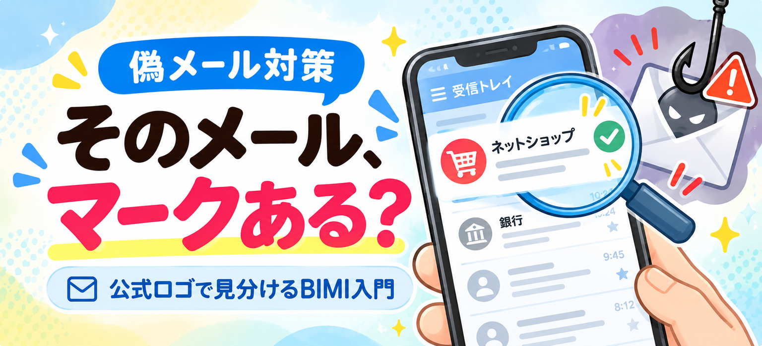 偽メール対策に公式マーク（BIMI）とは？見分け方をやさしく解説